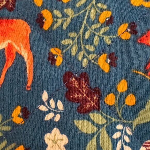 NWT Talbots Quilted Sweatshirt - Woodland Ditzy - size XL - Picture 4 of 6